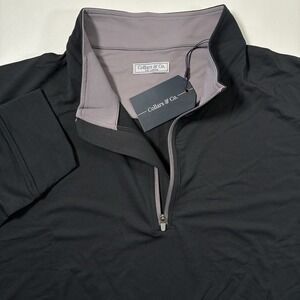 NEW Collars and Co Pullover 3XL Black 1/4 Zip Performance Stretch Release Golf